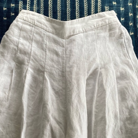 NWT d96p Wide Leg Linen Pants White - Picture 4 of 10